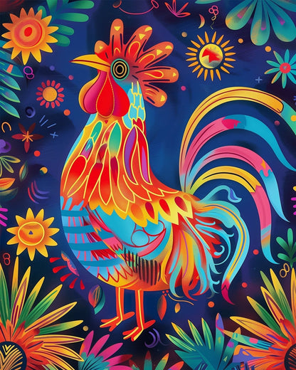 Mexican Rooster Alebrije - miicreative - Paint by Numbers Fixed Kit - Pre-designed Kit