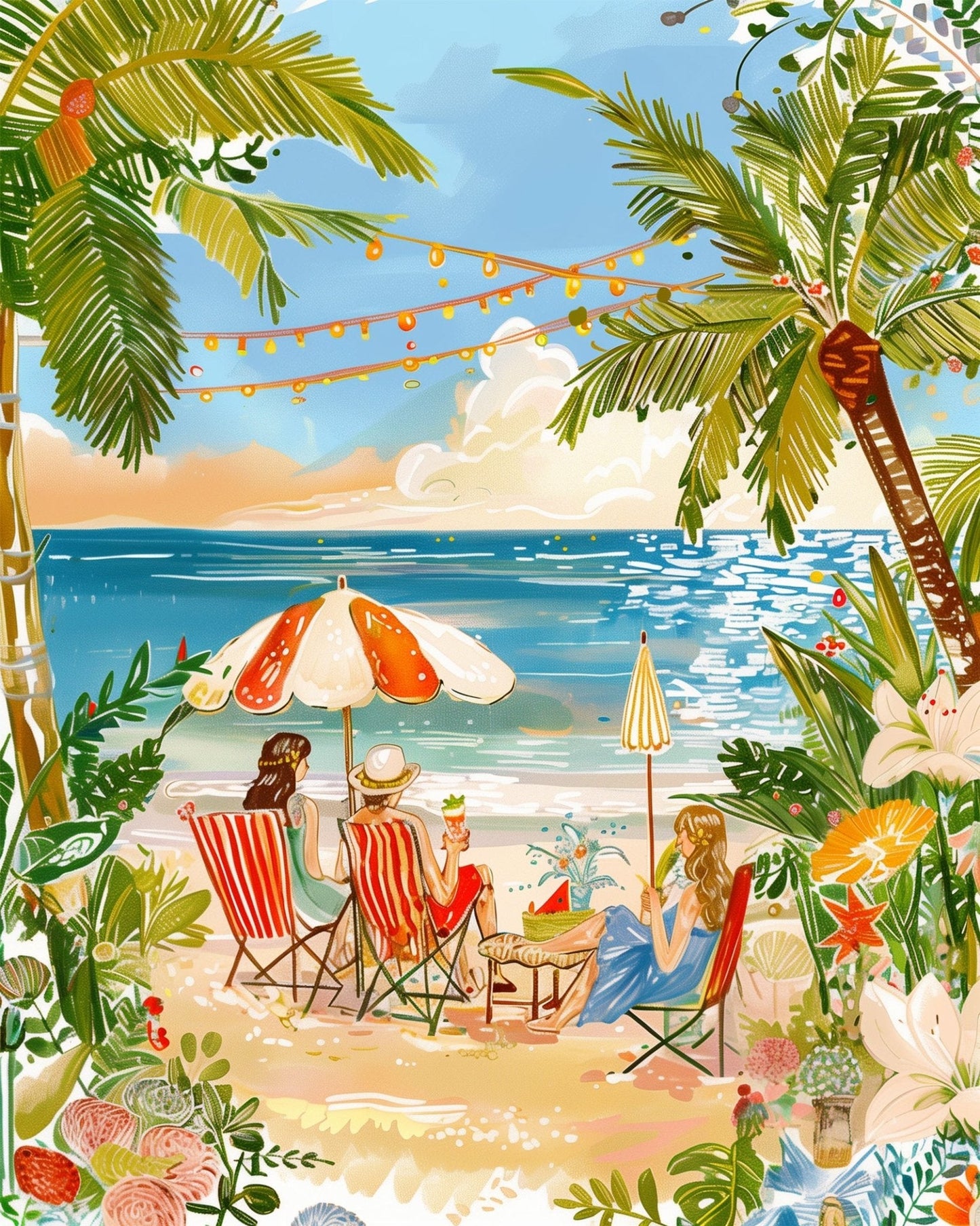 Miami Beach - miicreative - Paint by Numbers Fixed Kit - Pre-designed Kit