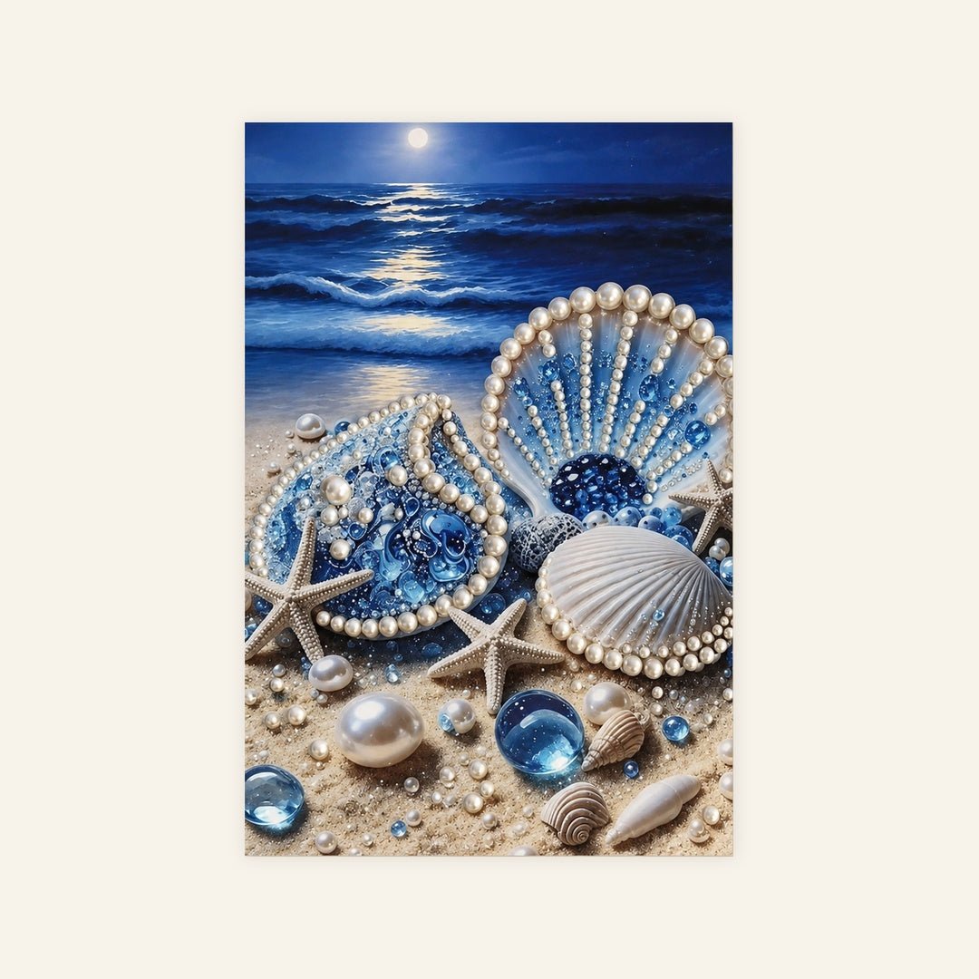 Midnight Treasures of the Tide – Pearl Painting - miicreative