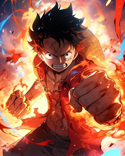 Monkey D. Luffy Fire Punch - Anime - miicreative