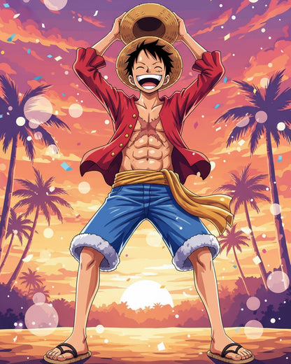 Monkey D. Luffy's Joyful Beach - Anime - miicreative