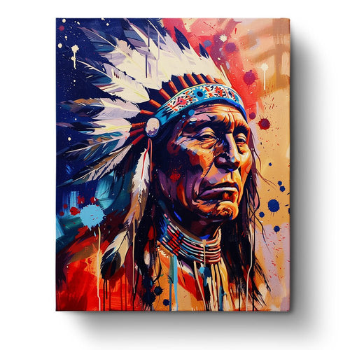 Native Chief Portrait - USA - miicreative