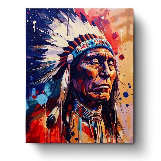 Native Chief Portrait - USA - miicreative
