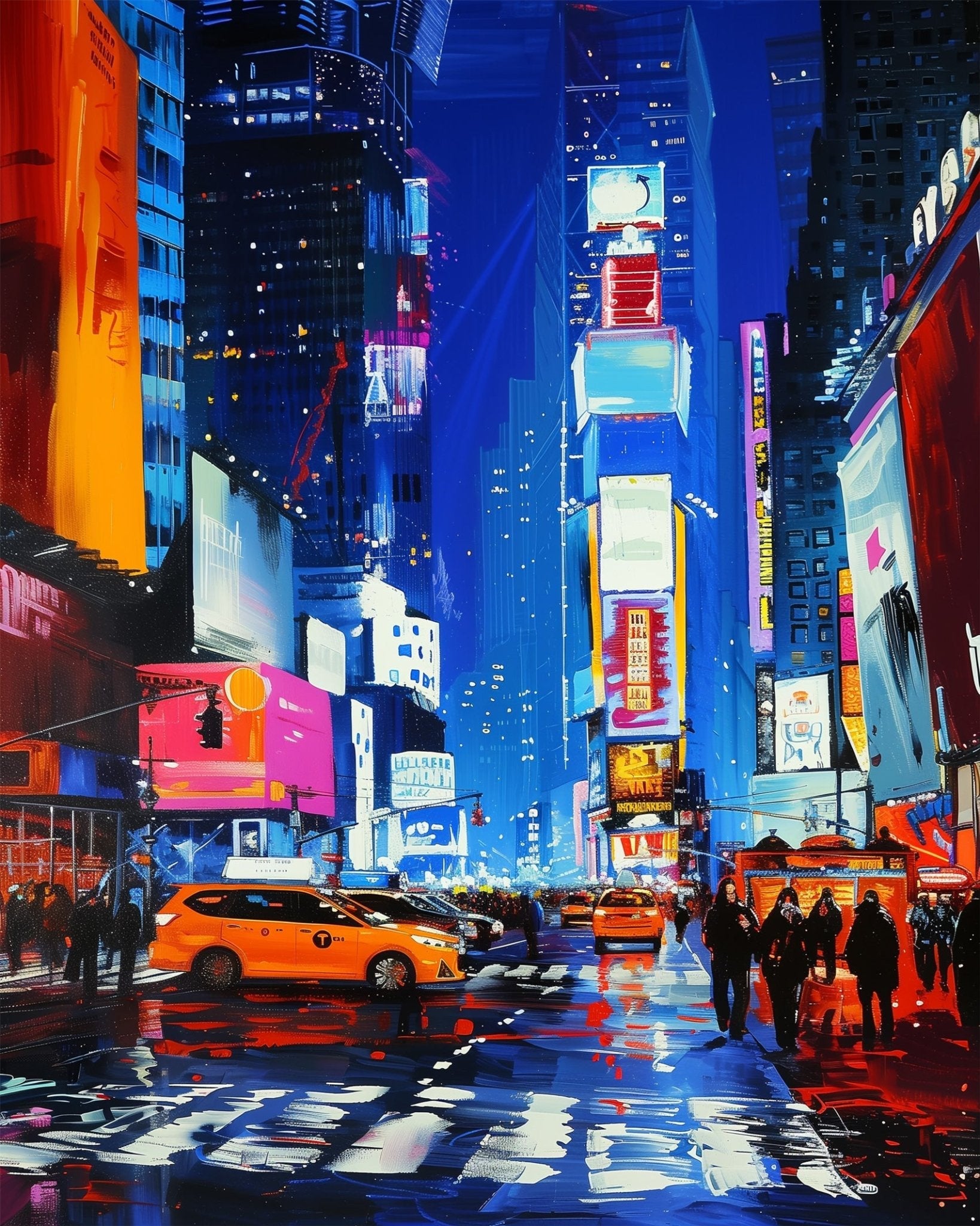 New York - Times Square at Night - miicreative - Paint by Numbers fixed Kit