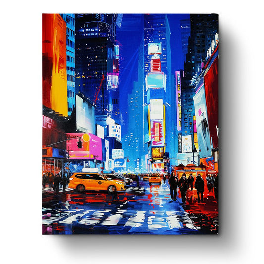 New York - Times Square at Night - miicreative - Paint by Numbers fixed Kit