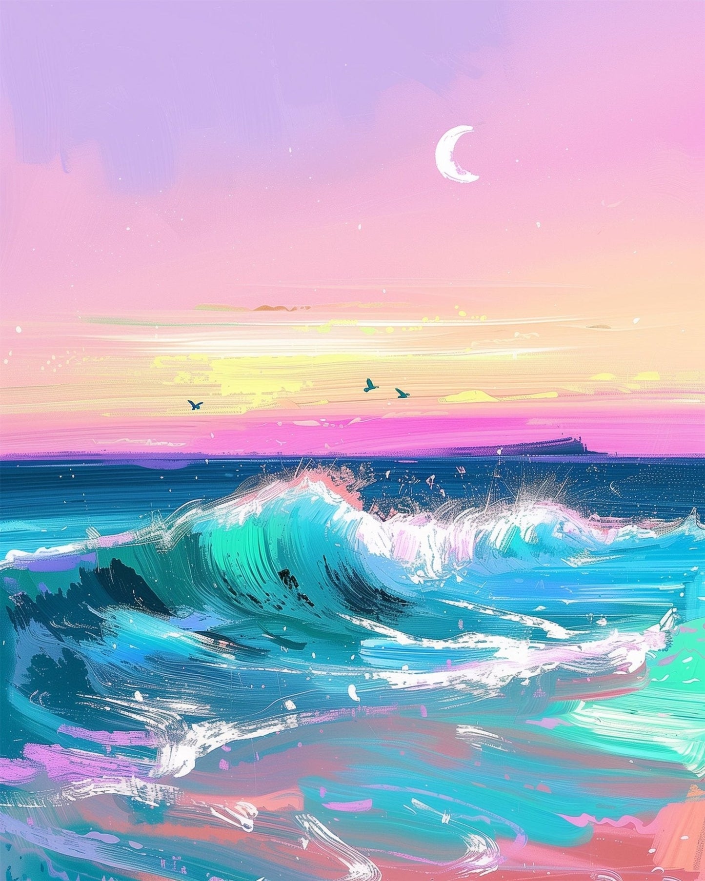 Ocean Waves - miicreative - Paint by Numbers Fixed Kit - Pre-designed Kit