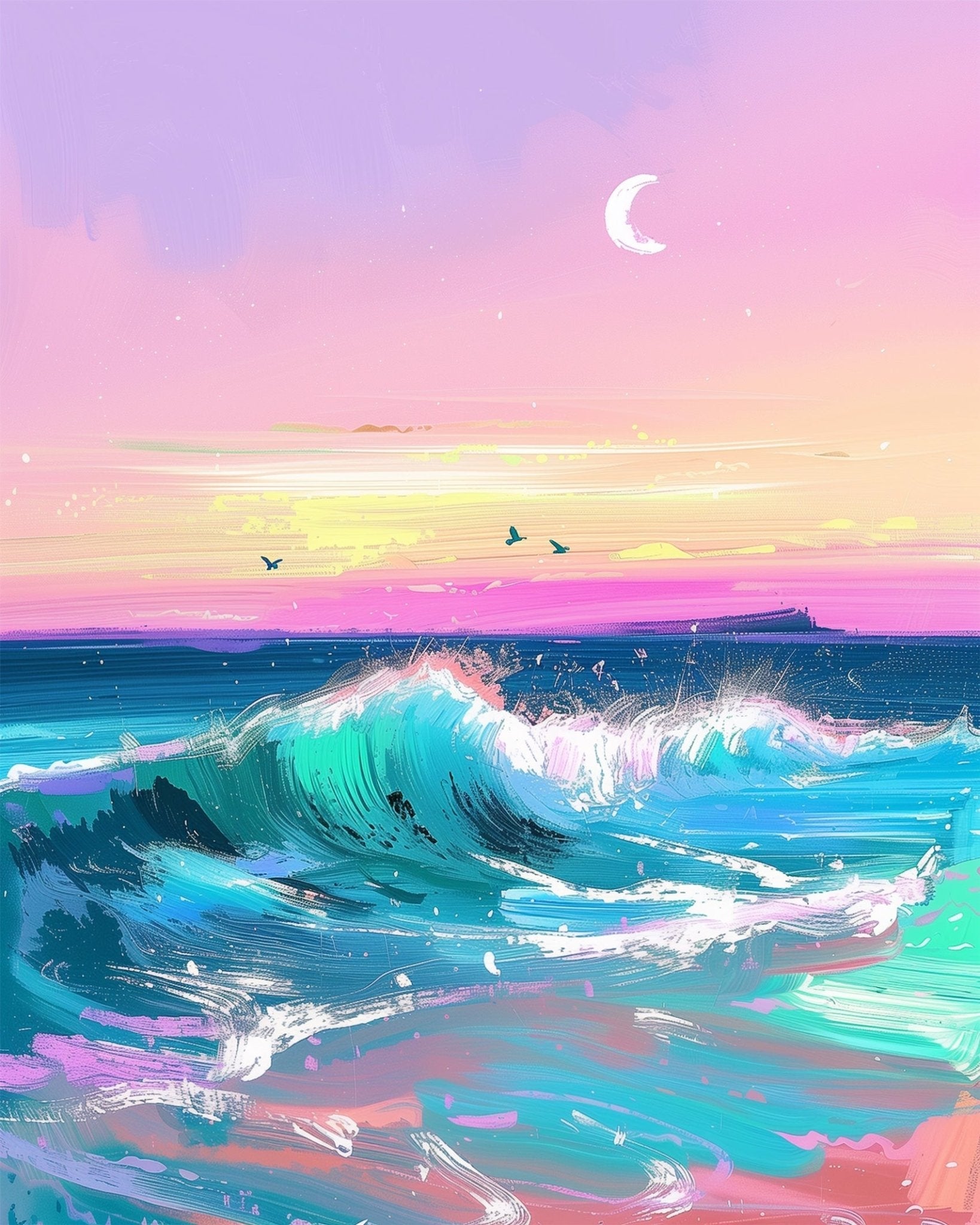 Ocean Waves - miicreative - Paint by Numbers Fixed Kit - Pre-designed Kit