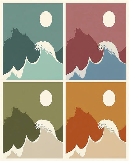 Ocean Waves Quad - Minimalistic - miicreative