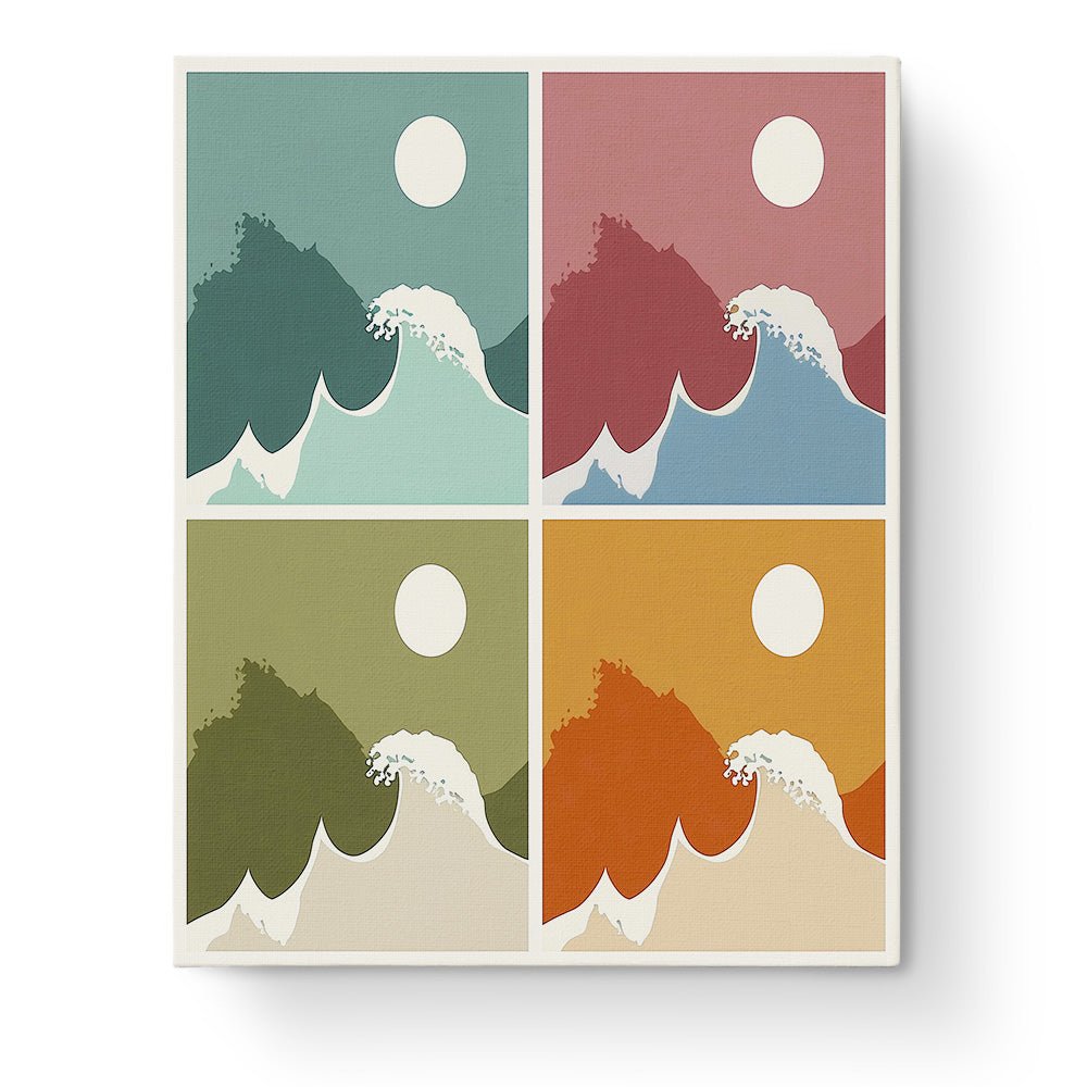 Ocean Waves Quad - Minimalistic - miicreative
