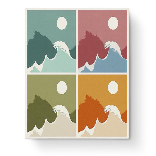 Ocean Waves Quad - Minimalistic - miicreative
