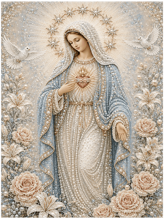 Our Lady of Sacred Grace - Pearl Painting - miicreative