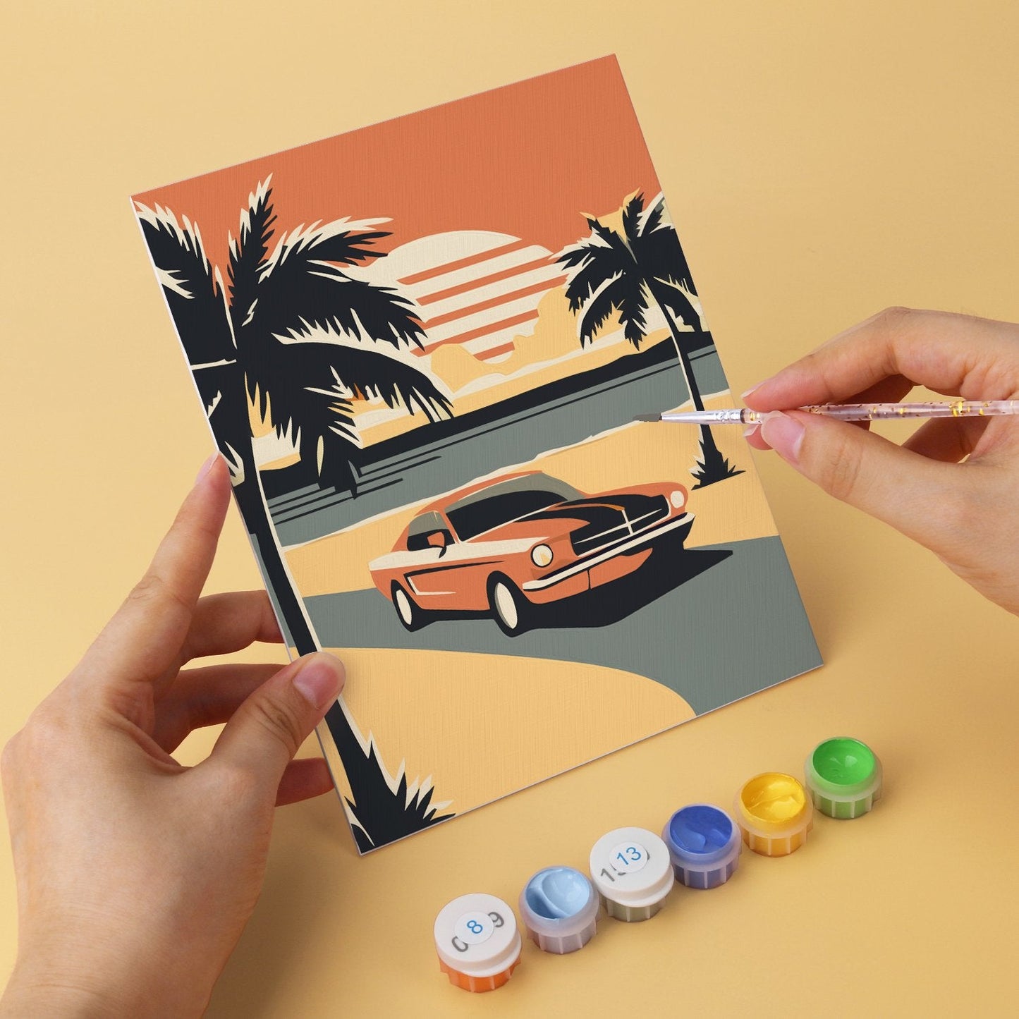 Palm Coast Getaway – Set of 6 Mini Paintings - miicreative