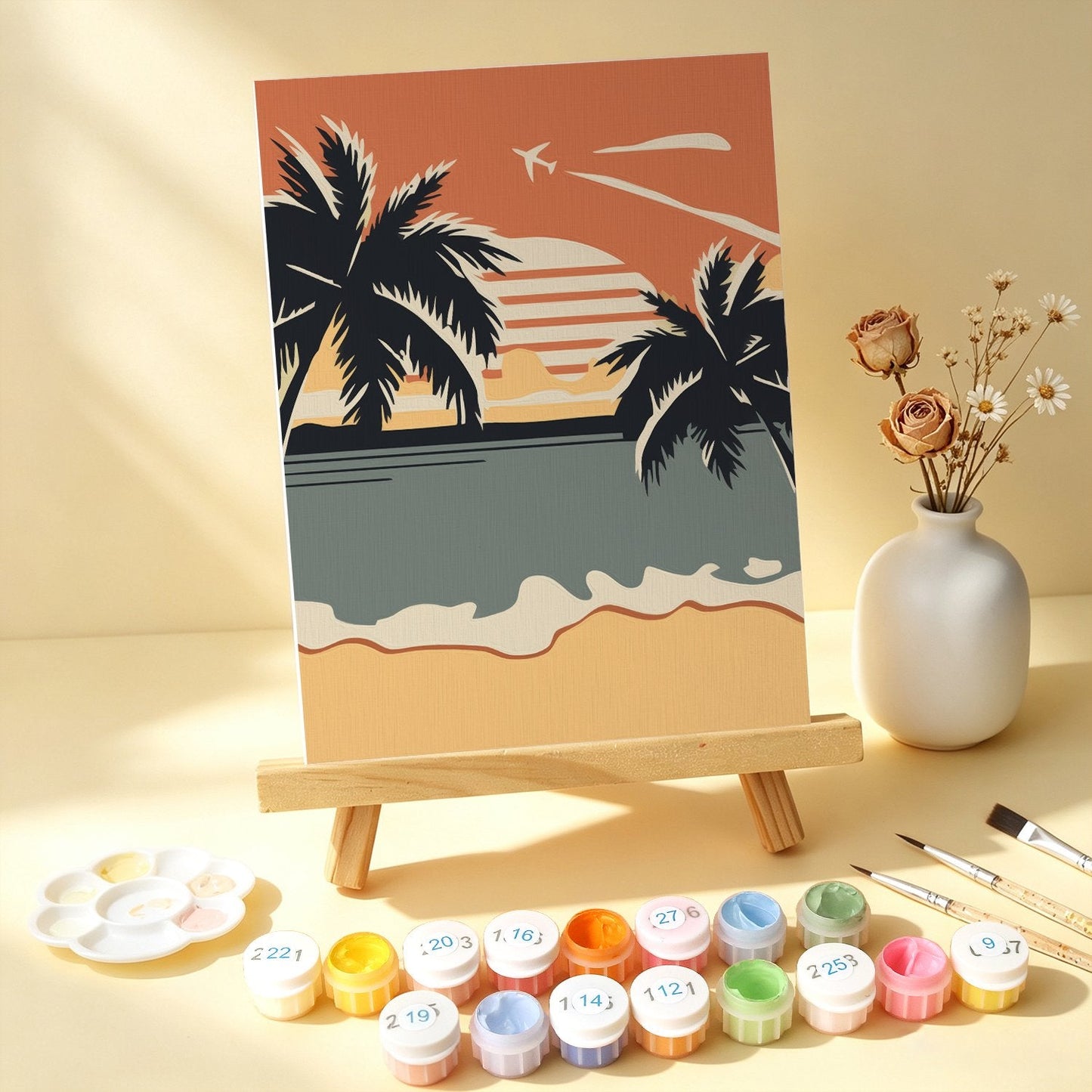 Palm Coast Getaway – Set of 6 Mini Paintings - miicreative