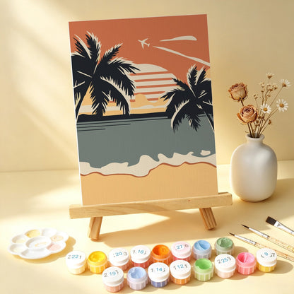 Palm Coast Getaway – Set of 6 Mini Paintings - miicreative