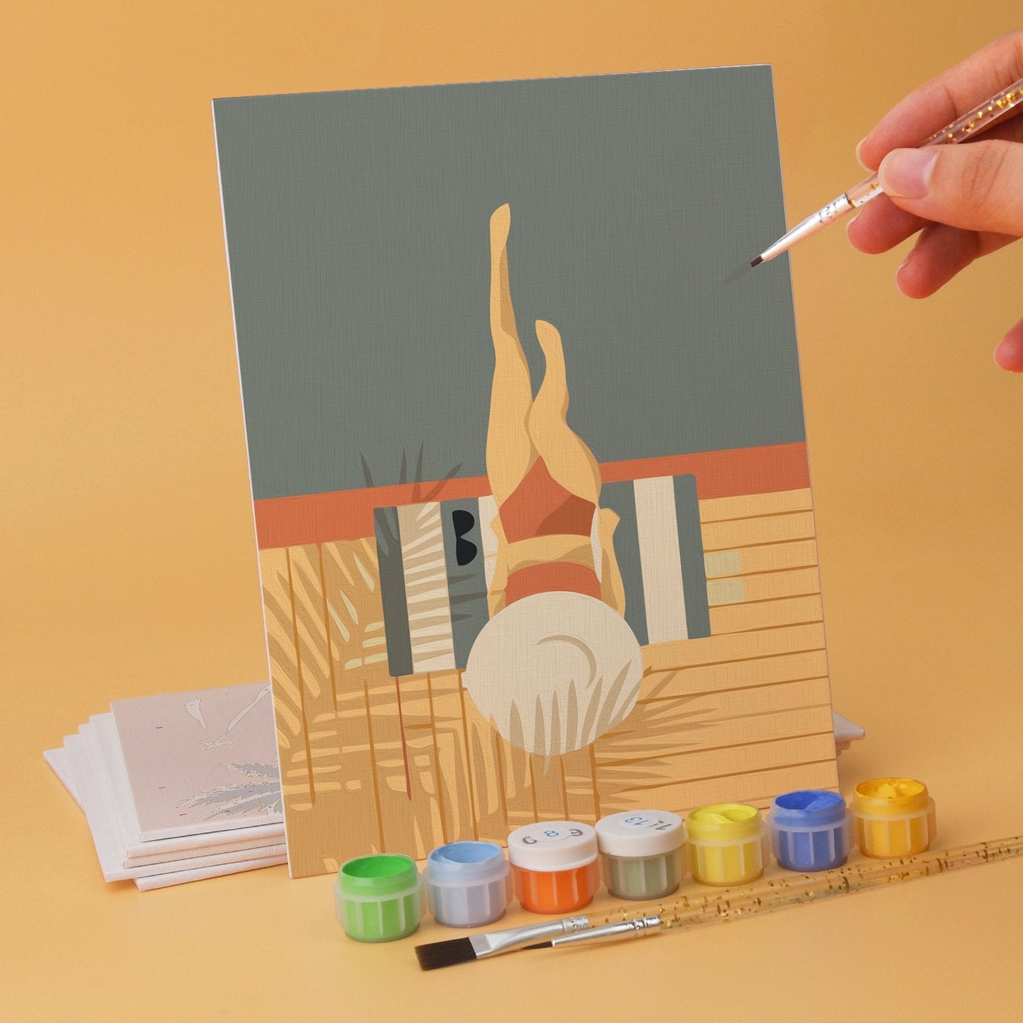 Palm Coast Getaway – Set of 6 Mini Paintings - miicreative