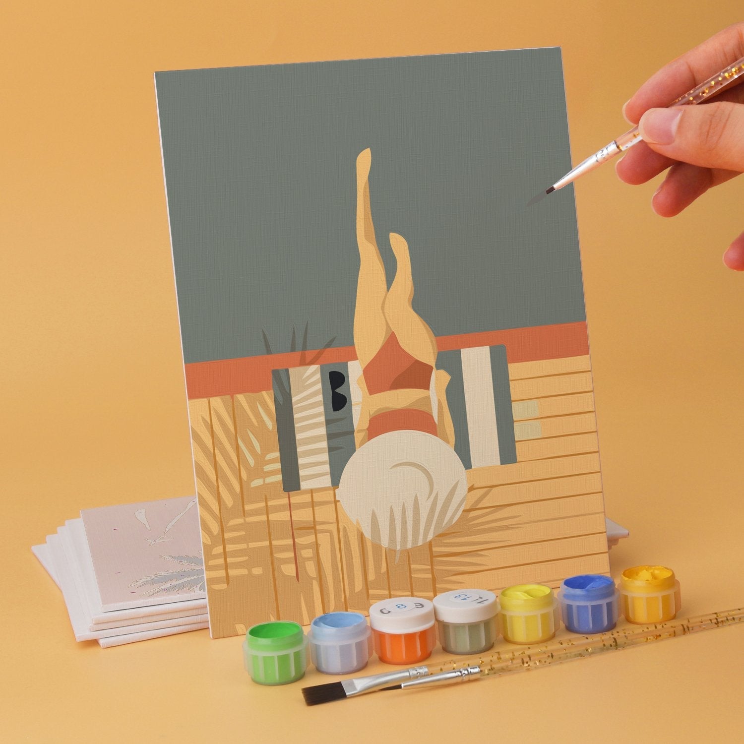 Palm Coast Getaway – Set of 6 Mini Paintings - miicreative