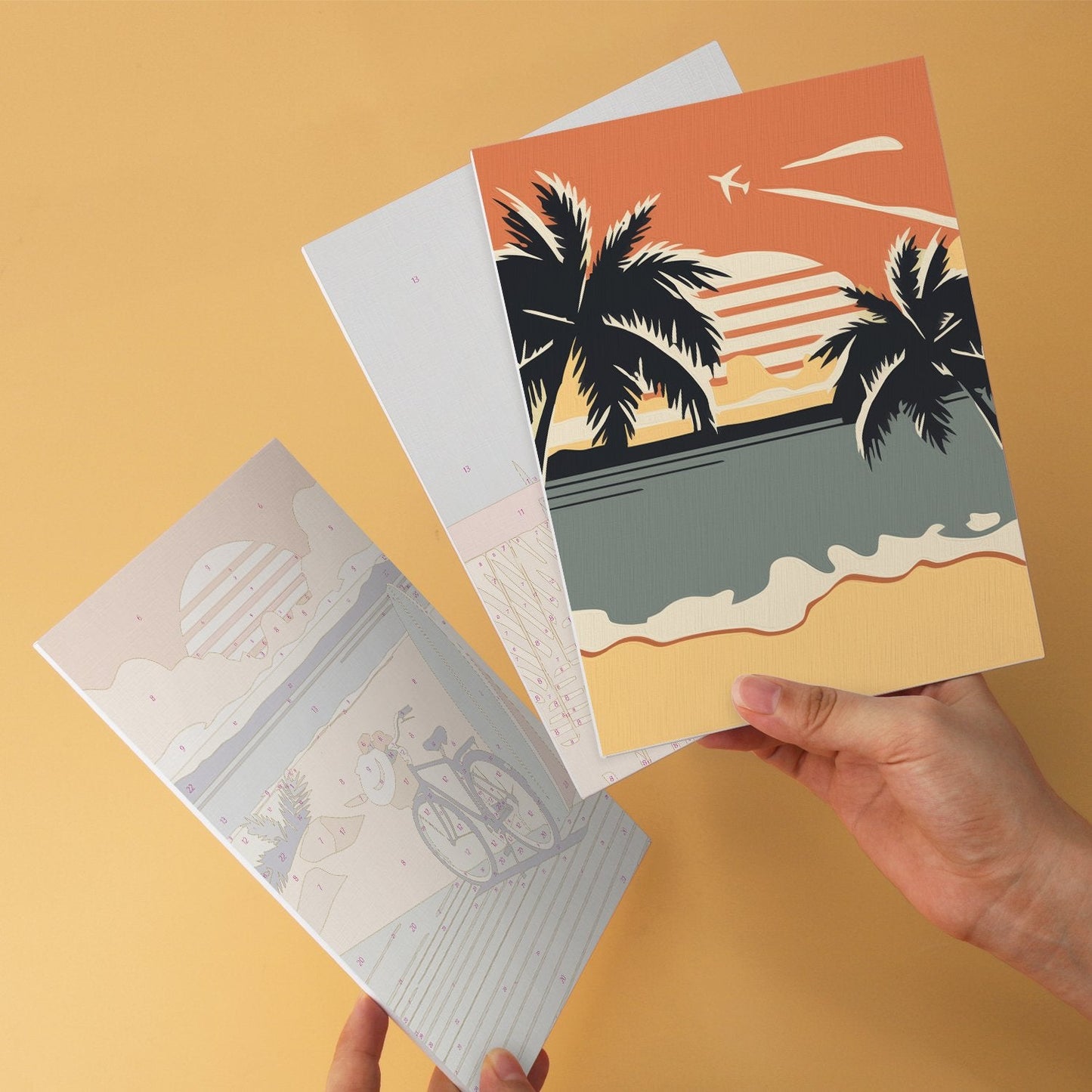 Palm Coast Getaway – Set of 6 Mini Paintings - miicreative