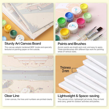Palm Coast Getaway – Set of 6 Mini Paintings - miicreative