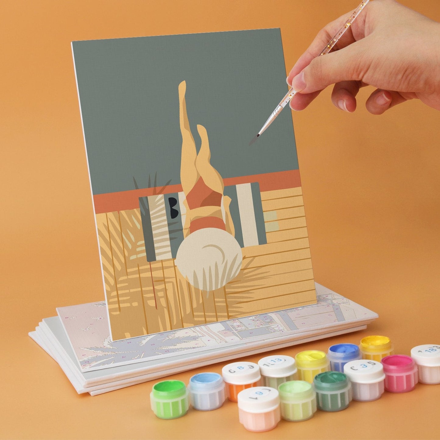 Palm Coast Getaway – Set of 6 Mini Paintings - miicreative