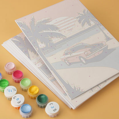 Palm Coast Getaway – Set of 6 Mini Paintings - miicreative