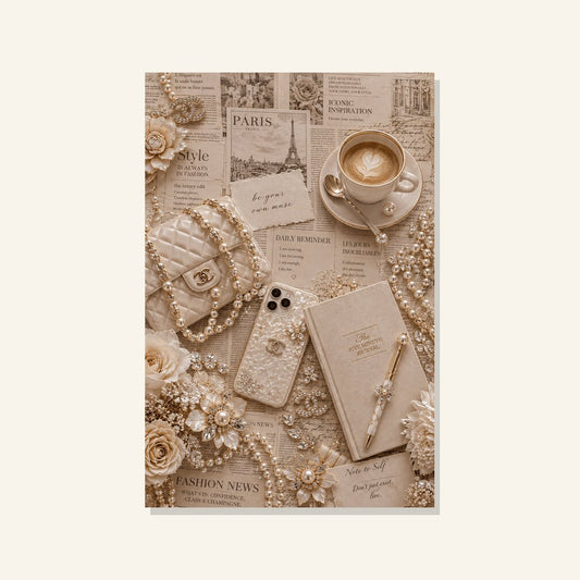 Parisian Pearl Elegance - Pearl Painting - miicreative