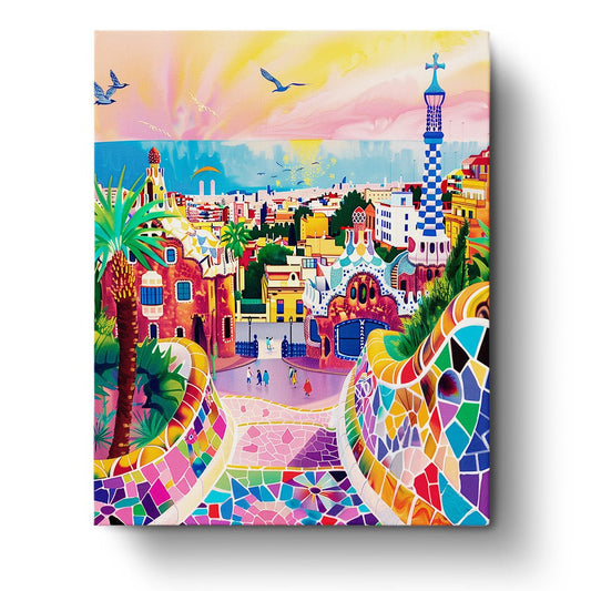 Park Guell - miicreative - Paint by Numbers Fixed Kit - Pre-designed Kit
