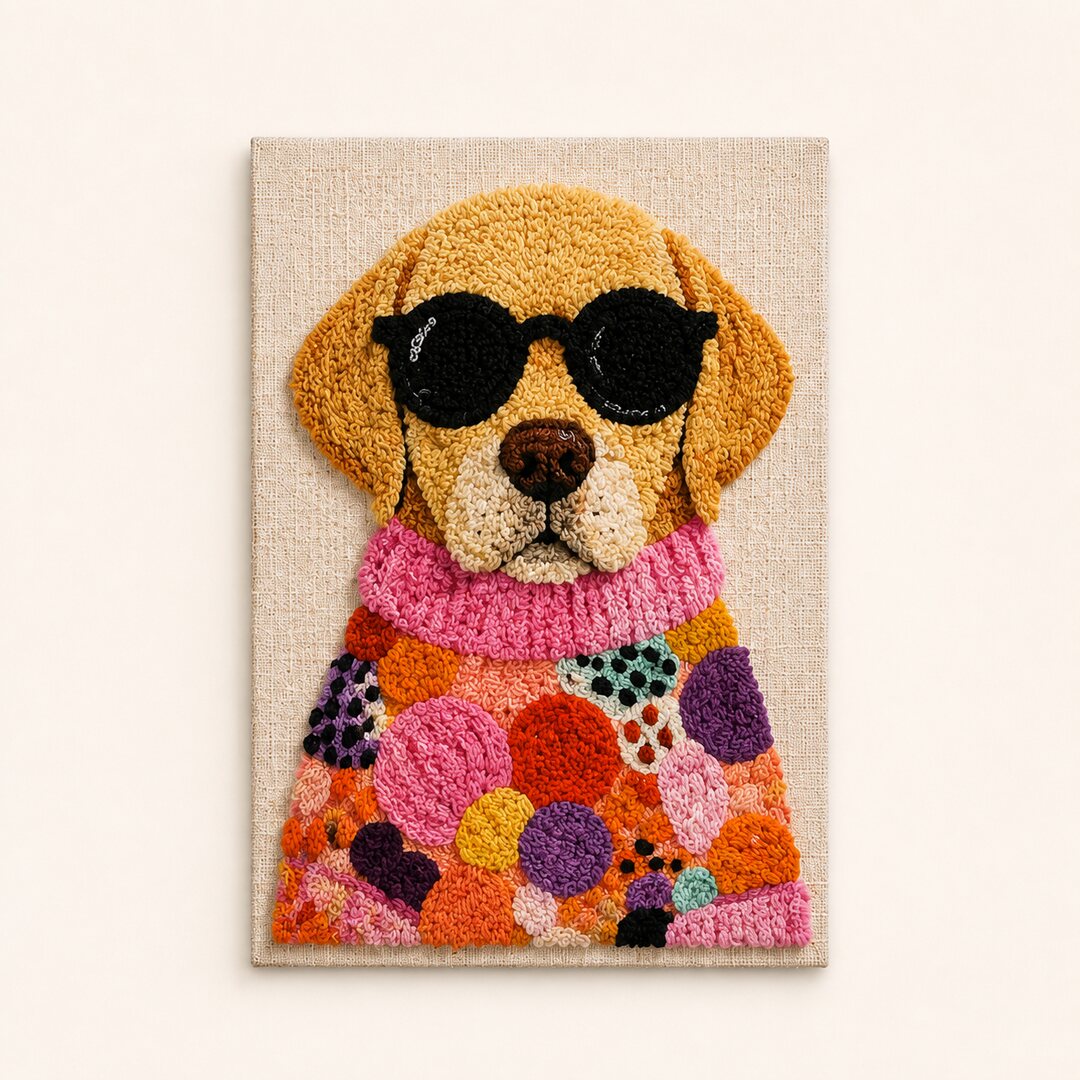 Retro Cool Pup - Vertical Edition