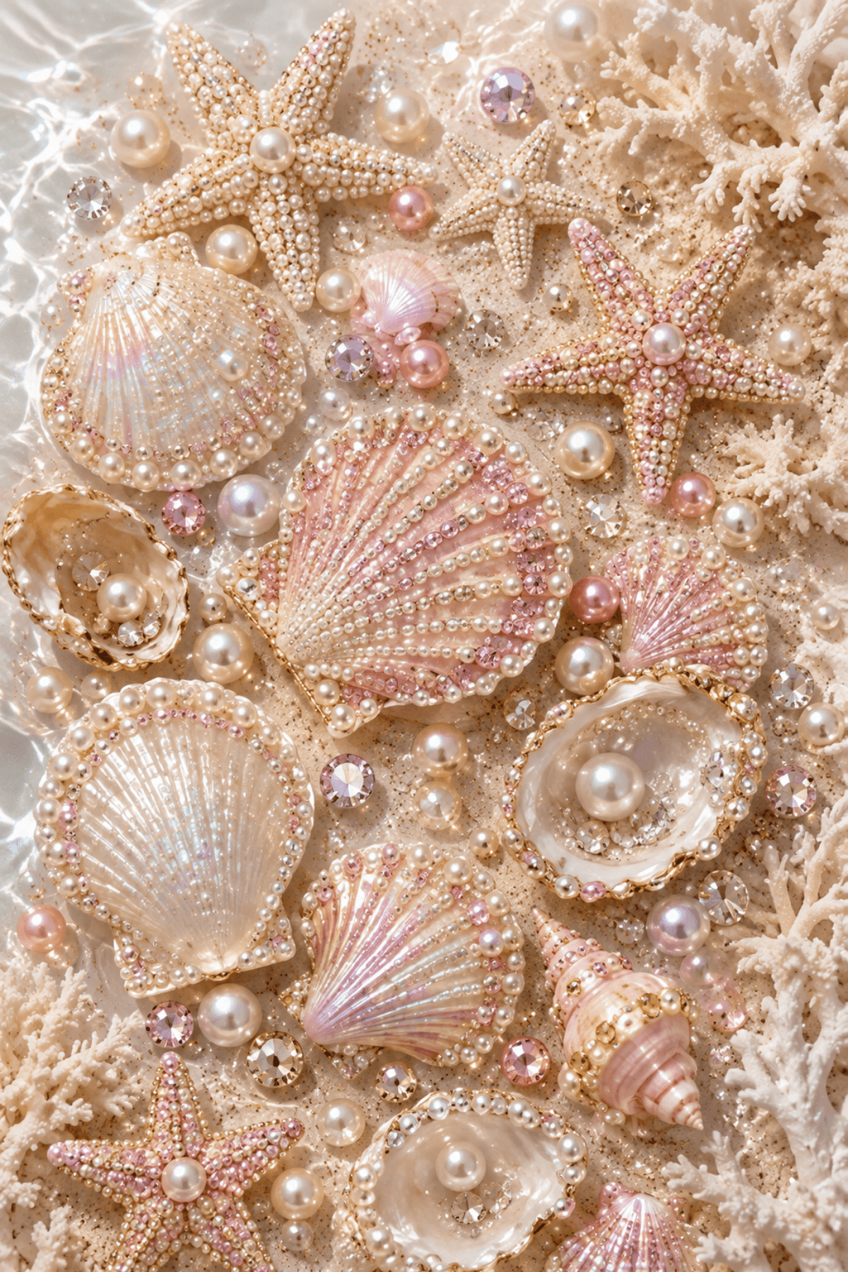 Pearlescent Ocean Treasures - Pearl Painting - miicreative