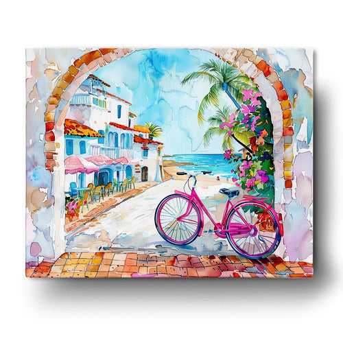 Pink Bike at the Beach - miicreative