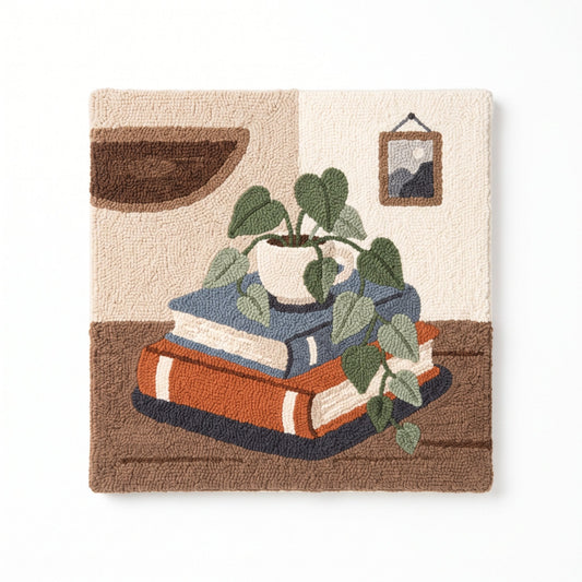 Potted Plant & Book - Square Edition - miicreative