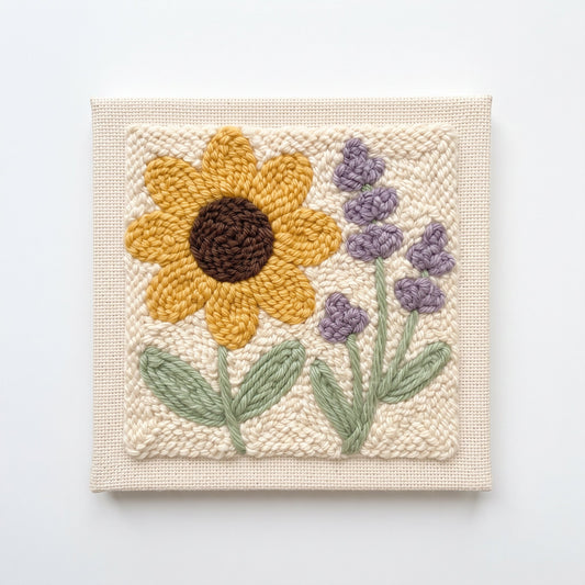 Sunflower & Lavender Serenity – Square Edition