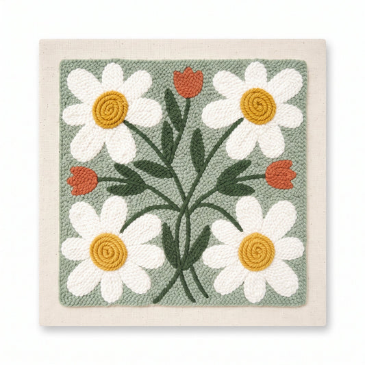 Sage Daisy Meadow – Square Edition