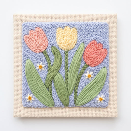 Pastel Tulip Meadow – Square Edition