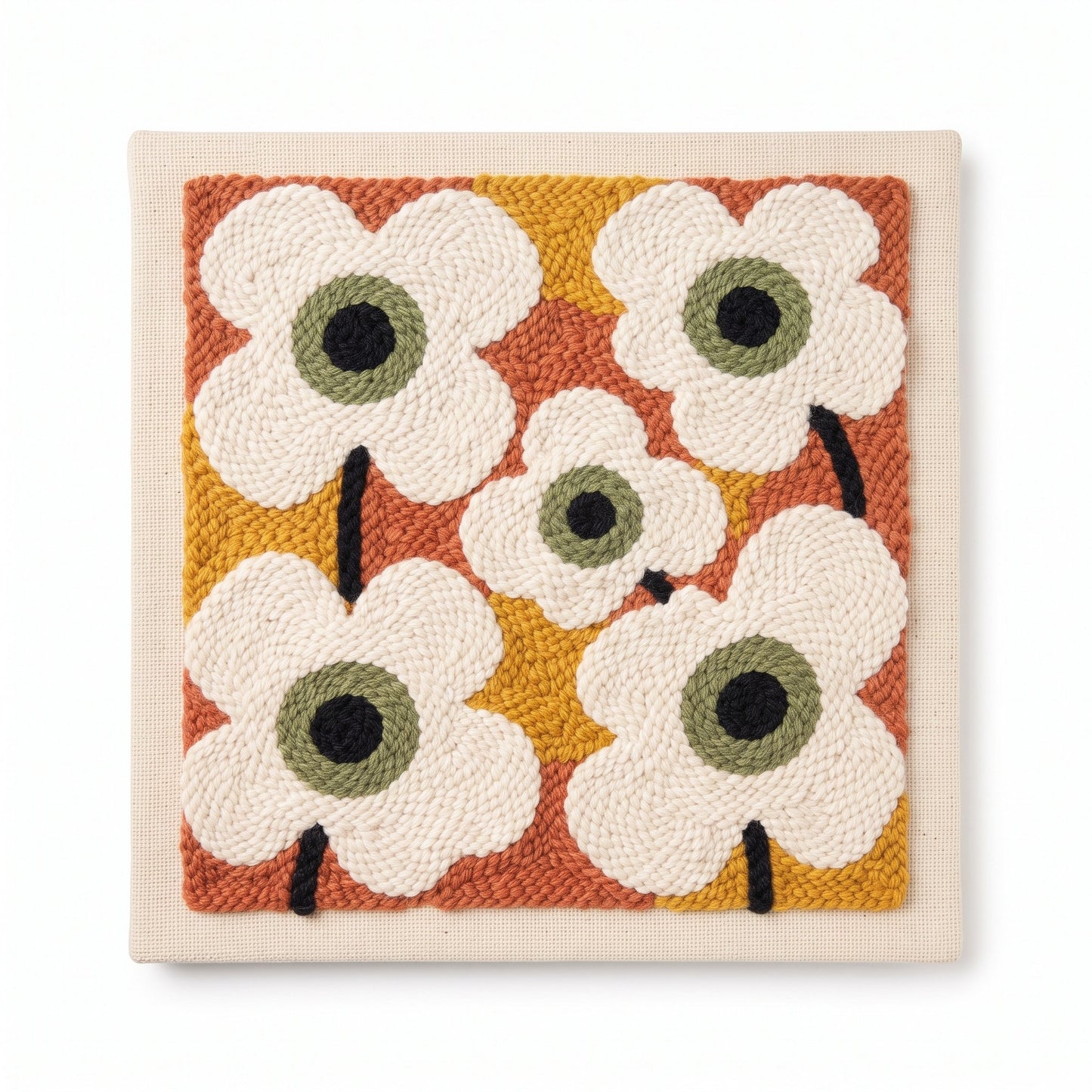Ivory Poppies in Autumn – Square Edition