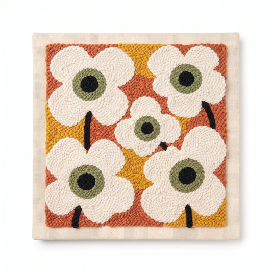 Ivory Poppies in Autumn – Square Edition