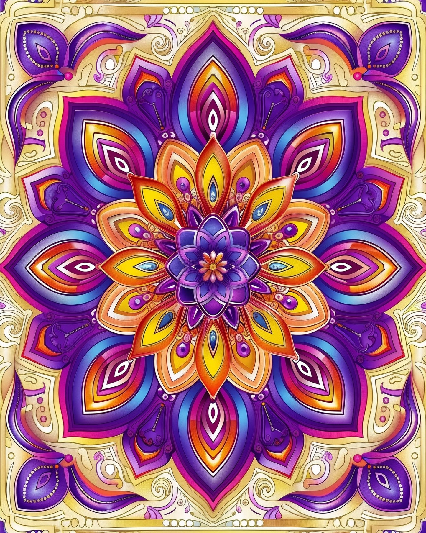 Radiant Blossom Mandala - Mandalas - miicreative