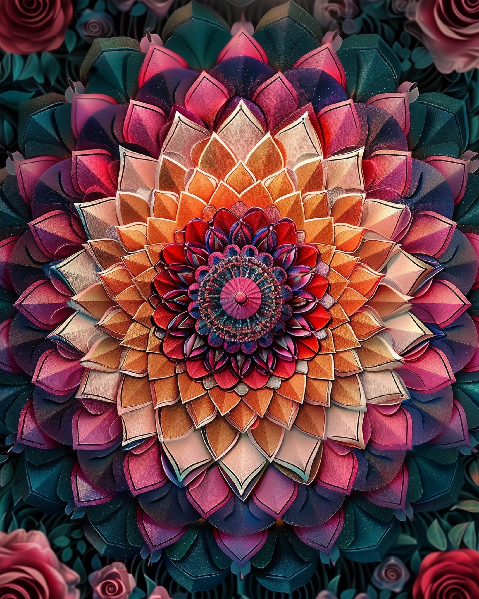 Radiant Blossom - Mandalas - miicreative