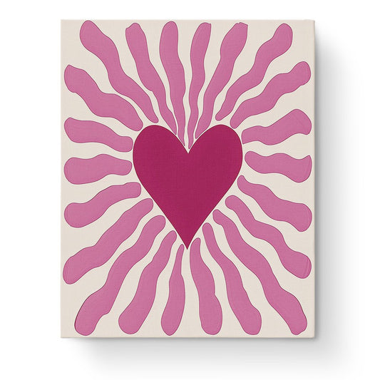 Radiant Heart Waves - Minimalistic - miicreative