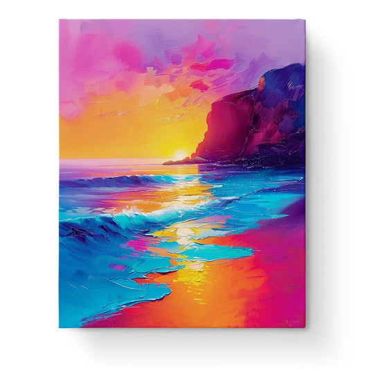 Radiant Sunset Bliss - Sea Landscape - miicreative