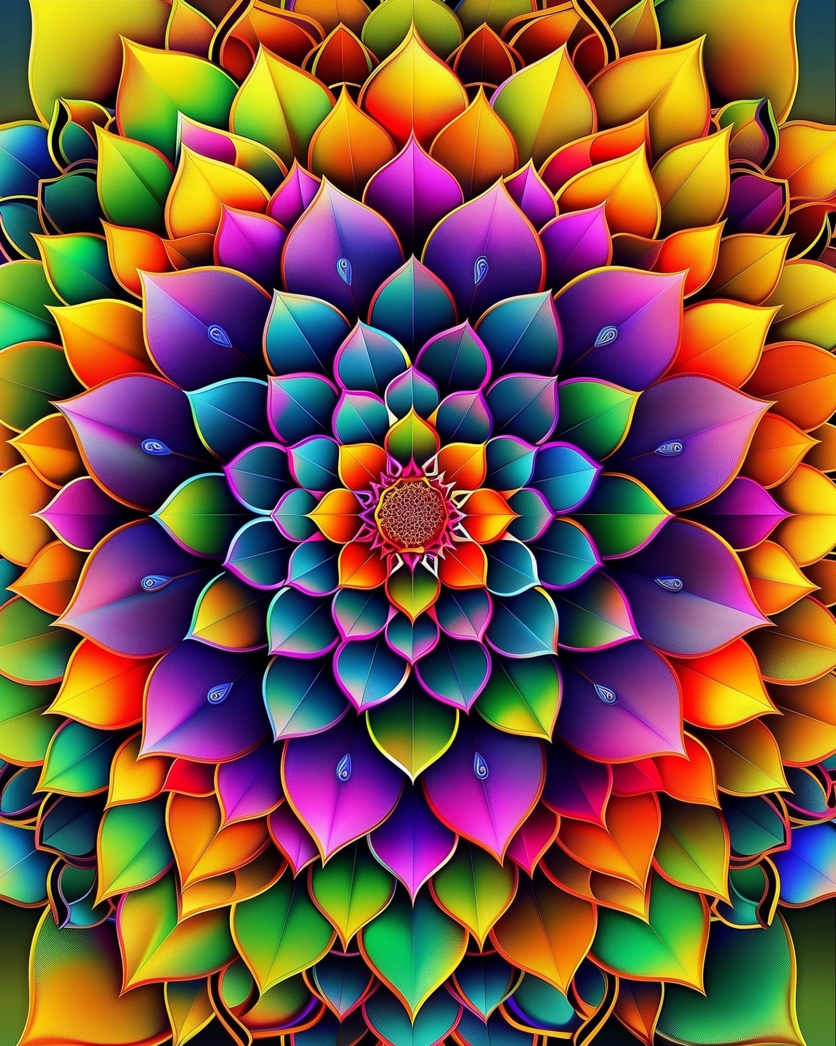 Rainbow Blossom - Mandalas - miicreative