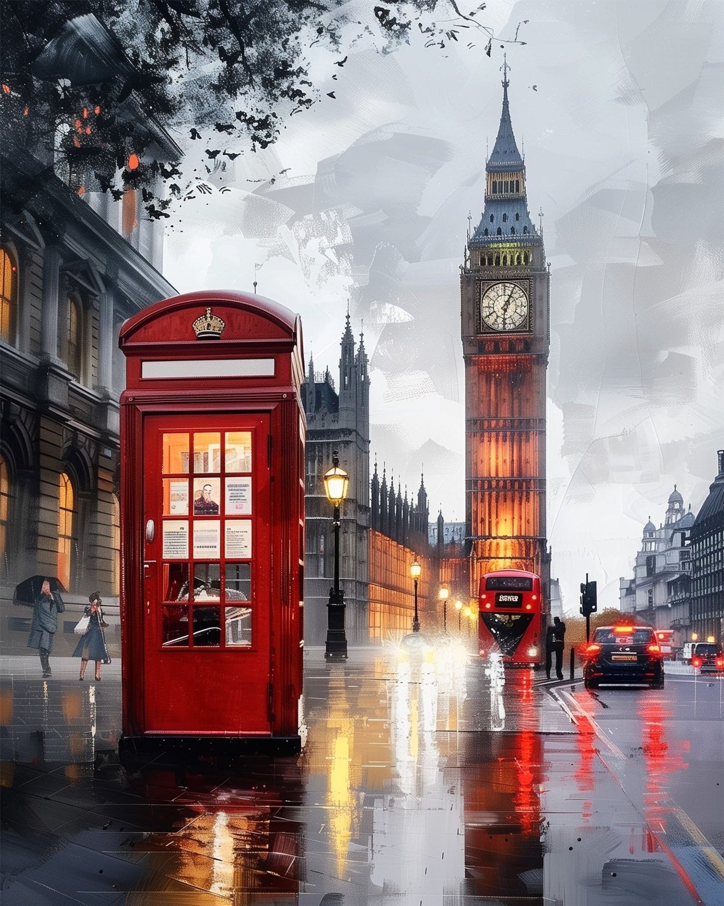 Rainy Day in London with Big Ben - miicreative