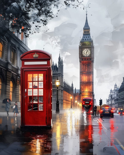 Rainy Day in London with Big Ben - miicreative
