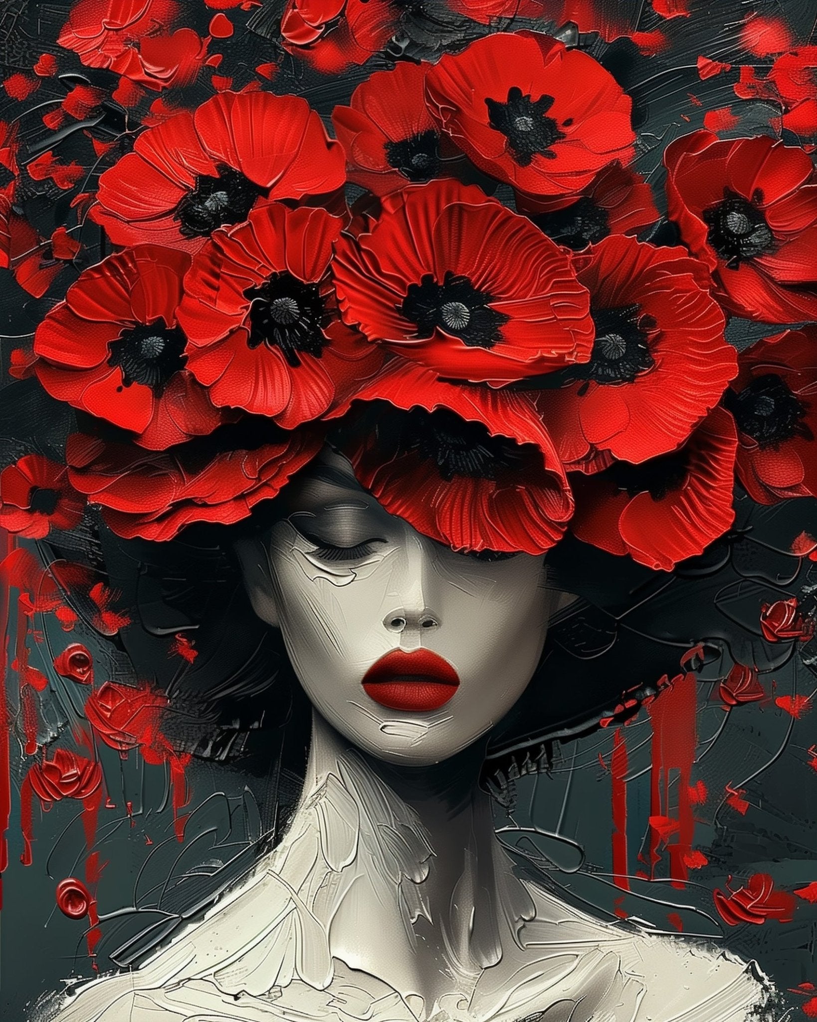 Red Poppies Radiance - Floral Women - miicreative