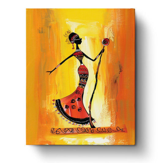 Regal African Woman with Staff - miicreative