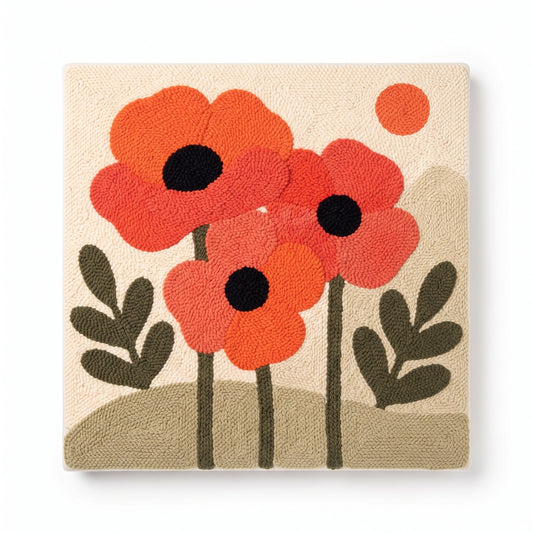 Retro Poppies - Square Edition - miicreative