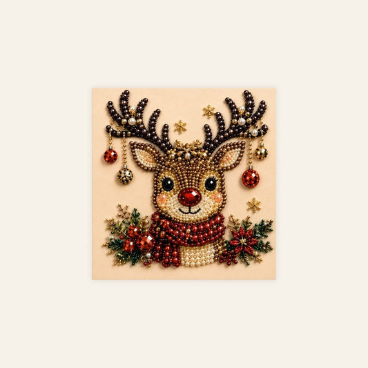 Ruby-Nosed Christmas Charm – Pearl Painting - miicreative