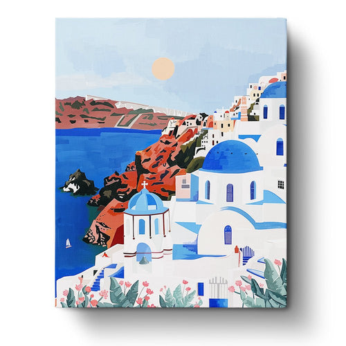 Santorini - miicreative - Paint by Numbers Fixed Kit - Pre-designed Kit