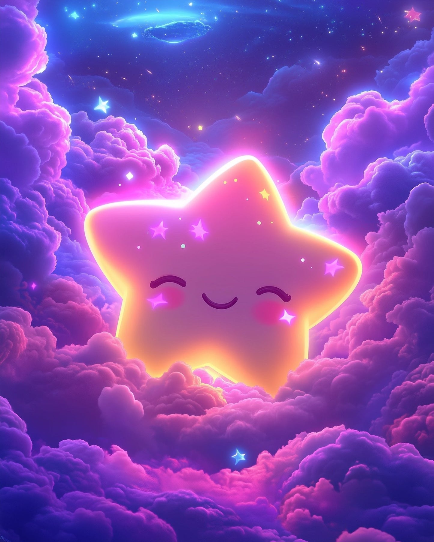 Smiling Star in Cosmic Clouds - Galaxies - miicreative