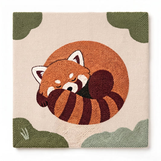 Snuggly Red Panda - Square Edition - miicreative