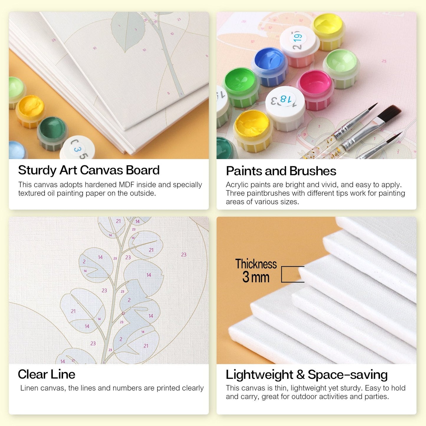 Soft Botanicals – Set of 6 Mini Paintings - miicreative